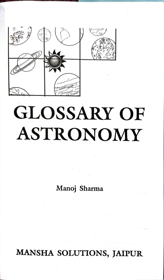 GLOSSARY OF ASTRONOMY